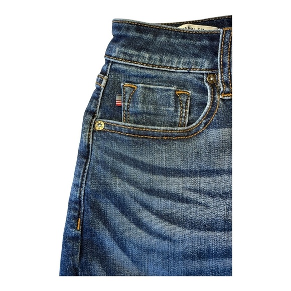 Vigoss Shorts Womens 25 Blue Cut Off Cuffed Marley Jean Whiskered - Picture 3 of 11